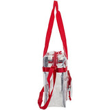 Eastsport Clear Nfl Stadium Approved Tote, Sport Red