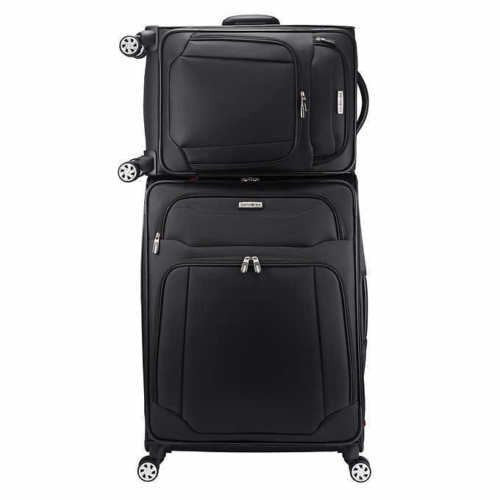 Samsonite StackIt 2-Piece Softside Spinner Luggage Set (Black)