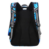 ABage Casual Backpack Set Water Resistant Hiking Travel Daypack Bookbag with Pencil Case, Blue