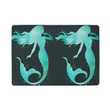 ColourLife Painted Mermaid Leather Passport Holder Cover for Men Women Kids