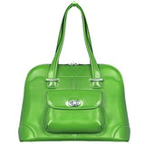 McKlein, W Series, Avon, Top Grain Cowhide Leather, 15" Leather Ladies' Laptop Briefcase, Green (96651)
