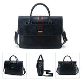 ECOSUSI Men's Briefcase 15.6 inch Laptop Bag PU Leather Computer Messenger Shoulder Bag with
