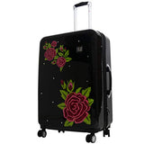 FUL Luggage Printed Rose, Black