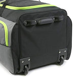 Fila 7-Pocket Large Rolling Duffel Bag, Grey/Neon Lime One Size