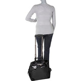 Amerileather Deluxe Skylar Women's 17-inch Rolling Tote with Laptop Compartment Black