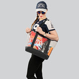 Bags For Less Clear Stadium Security Travel & Gym Zippered Tote Bag Sturdy Pvc Construction,