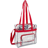 Eastsport Clear Nfl Stadium Approved Tote, Sport Red