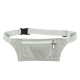 Clever Bees Lightweight Travel Money Belt Undercover Hidden Waist Stash and Passport Wallet (Grey)