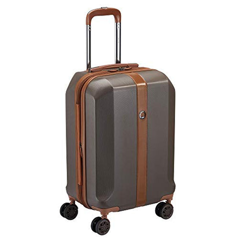DELSEY Paris 40314880506 First Class Expandable Luggage with Spinner Wheels, Chocolate, Carry-On 21-Inch