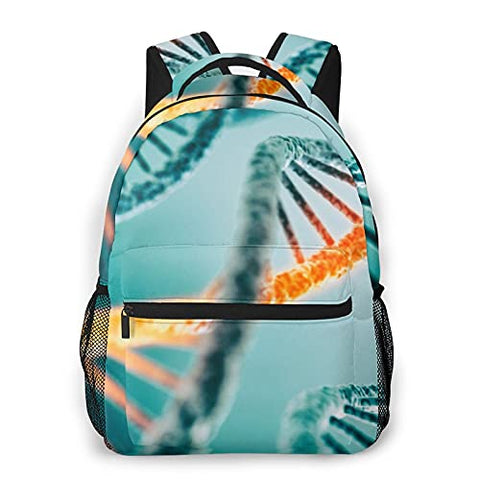 Casual Backpack,Concept Of Biochemistry With Dna Molecul,Business Daypack Schoolbag For Men Women Teen