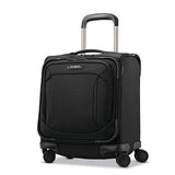 Samsonite Lineate Underseat Carry On Boarding Bag with Spinner Wheels, Obsidian Black