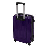 Chariot Vercelli 3 Piece Hardside Lightweight Upright Spinner Luggage Set, Purple, One Size