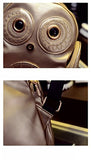 Eaglebeky Girl's Pu Leather Owl Cartoon Backpack Fashion Casual Mini Purse Bag (Gold)