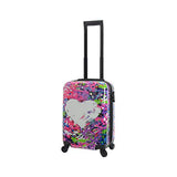 Mia Toro Prado Hardside Spinner Luggage Carry-on, Peace Love H.iness