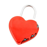 Fjm Security Sx-691 3-Dial Red Heart Combination Padlock