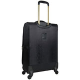 Aimee Kestenberg Women'S 24” Jacquard Python Printed Polyester Expandable 4-Wheel Checked