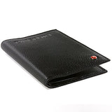 AlpineSwiss RFID Blocking Leather Passport Cover ID Protection Travel Case Black