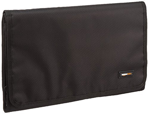 Amazonbasics Tri-Fold, Expandable Cosmetics And Toiletry Organizer/Travel Bag With Hanging Hook