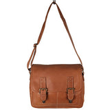 Latico Leathers Adventurer Messenger Bag, Natural, Large Business Briefcase, Adjustable Strap