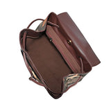 Cartoon Dog Women's Genuine Leather Backpack Bookbag School Shoulder Bag