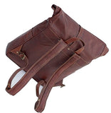 Vintage Leather Macbook Briefcase Leather School Bag Backpack Rucksack