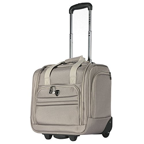 Travelers Club Luggage 16" Under The Seat Top Durable Fabric Carry-On Luggage, Taupe