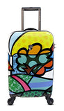 Heys Usa Luggage Britto Flowers 22 Inch Hard Side Carry On Suitcase, Multi-Colored, One Size
