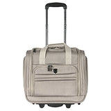 Travelers Club Luggage 16" Under The Seat Top Durable Fabric Carry-On Luggage, Taupe