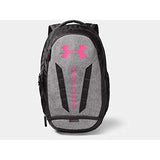 Under Armour Hustle Backpack, Jet Gray (010)/Cerise, One Size Fits All