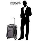 Travelpro Bold 26” Expandable Checked Luggage Spinner,Gray/Black