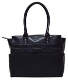 Kenneth Cole Reaction Tote And Tie Single Gusset Top Zip Computer Carry On Tote (Black)