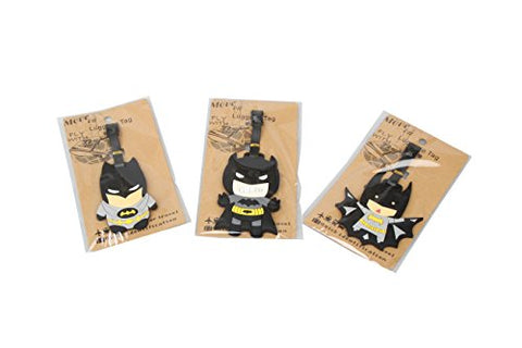 Set of 3 - Super Cute Kawaii Cartoon Silicone Travel Luggage ID Tag for Bags Suitcases (Assorted)