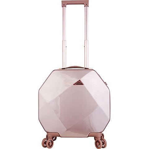 Kensie Luggage Gemstone 20" Dual Spinner Carry-On with TSA Lock (Rose Gold)