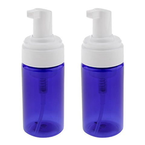 Baoblaze Travel Soap Bottle Mini Liquid Foaming Foam Dispenser BPA Shampoo 100ML (2,Clear) - Blue