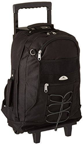 Everest Wheeled Backpack, Black, One Size