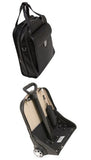 Siamod Pastenello 45315 Black Leather Vertical Detachable-Wheeled Laptop Case