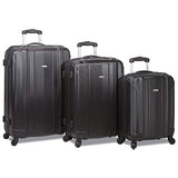 Dejuno Maverick 3-Piece Hardside Spinner Combination Lock Luggage Set Black