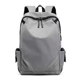 Waterproof 15" Laptop School Backpack Leisure Travel Backpack Student Bookbag Anti-theft Backpack Notebook Computer Backpack (Light Grey)