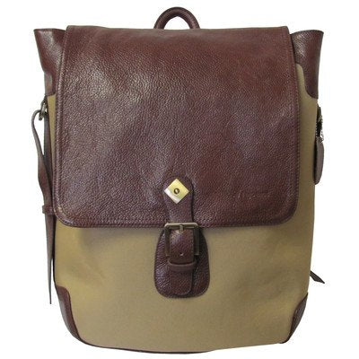 Amerileather Brown Two-tone Backpack (#1520-2)