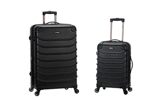 Rockland Speciale 20 Inch 28 Inch 2 Pc Expandable Abs Spinner Set, Black, One Size