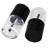 BQLZR Black and Transparent 10ml Empty Glass Nail Polish Bottles Blushers With Black Dull Polish