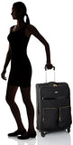 Kipling Women'S Ronan Solid Medium Wheeled Luggage, Black Patent Combo