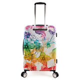 BEBE Women's Megan 3pc Suitcase Set with Spinner Wheels, Rainbow