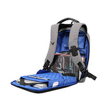 TRAVEL FUSION Tamperproof Laptop Backpack with Phone Holder and External USB Charging Port (Light