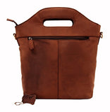 DH Darlington genuine buffalo leather shopper bag in vintage style