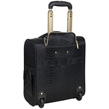 Aimee Kestenberg Women'S Jacquard Python Printed Polyester 2-Wheel Underseater Carry-On, Black