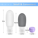 Oursunshine Travel Bottles,Leakproof Silicone Refillable Travel Containers,Squeezable Travel Tube