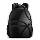 Multi leisure backpack,Single Black Basketball On, travel sports School bag for adult youth College Students