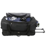 Travelers Club Pinnacle Travel Rolling Duffel Bag, Dark Grey, Checked-Large 30-Inch