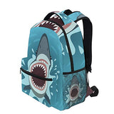 ALAZA Sea Ocean Shark Fish Backpack Daypack College School Travel Shoulder Bag